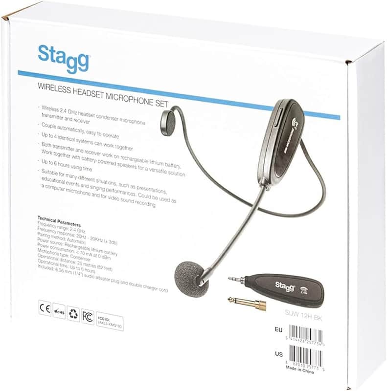 Stagg SUW-12H-BK 2.4 GHZ Wireless Headset Microphone Set - 2.4 GHZ image 1