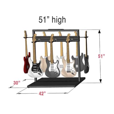 D'Luca Free Standing Modular Guitar Display Single Tier image 4