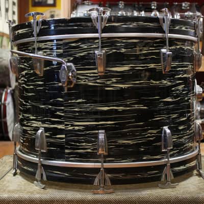 1969 Ludwig Hollywood in Black Oyster Pearl 14x22 8x12 9x13 16x16 image 4