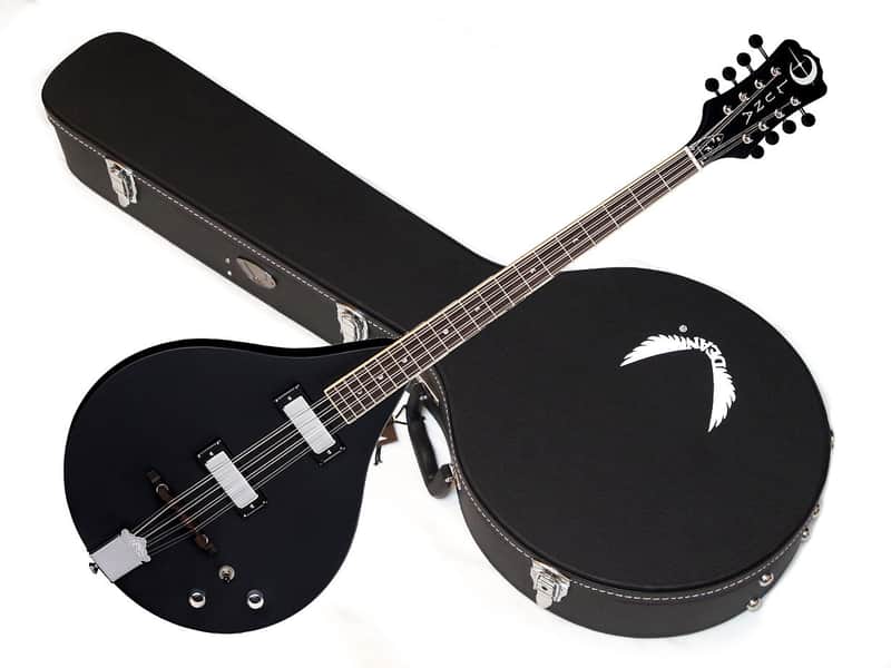 LUNA Moonbird electric Solid Body BOUZOUKI new w/ CASE -Satin Black - Humbuckers image 1