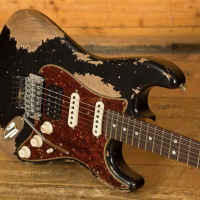 Fender Custom Shop 69 HSS Strat | Super Heavy Relic Black image 5