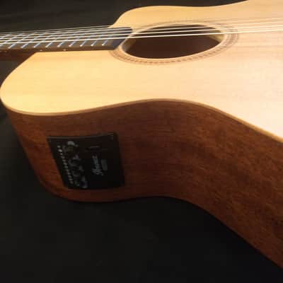 Ibanez Artwood Traditional AC150CEGrand Concert Acoustic Electric Guitar, Ovangkol Fretboard, Open Pore Natural with Ibanez PowerPad Gig Bag image 6