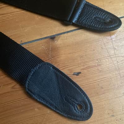 LEVY'S Leathers M8-BLK 2 inch Polypropylene Black Guitar Strap with Leather Ends image 5