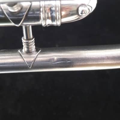 Rare Vintage York Air Flow Cornet in Satin Silver! image 10