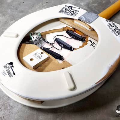Jack's Guitarcheology "Bed Pan Halen's Frankensh*t" Toilet Seat Electric Guitar (2021 White Relic) image 25