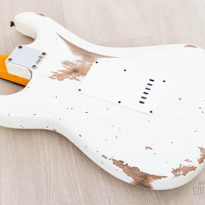 Fender Custom Shop 1961 Stratocaster Heavy Relic Aged Olympic White image 14