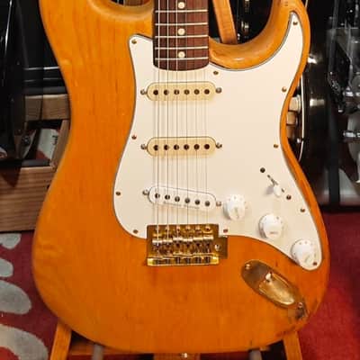 Fender The Strat with Rosewood Fretboard 1980 Candy Apple Red Matching headstock Stripped body image 3