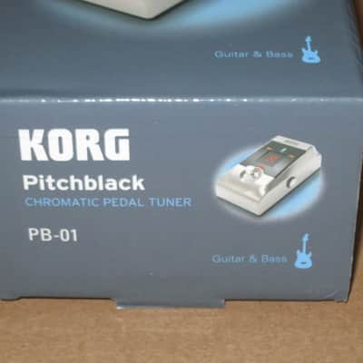 generally clean (has a couple imperfections) Korg EMPTY Box & original Owner's Manual for PB-01 Pitchblack Chromatic Pedal Tuner (Limited Ed Brushed Nickel PB-01-BN) NO pedal, mid 2016, BOX + Manual ONLY for Pitchblack BN Pedal Tuner image 20