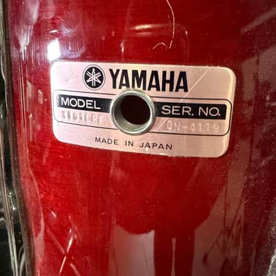 Yamaha Recording Custom (MIJ) 22,10,12,14 Drum Kit - Cherry Red image 9