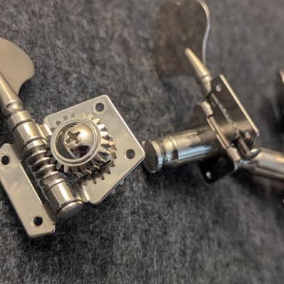 Original tuners from Squier Precision Bass PJ  2023 - Nickel/silver image 4