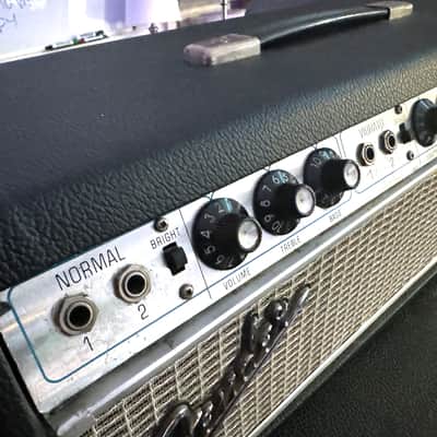 Fender Bandmaster "Drip Edge" 50-Watt 2-Channel Guitar Amp Head 1968 - 1969 - Silverface image 1