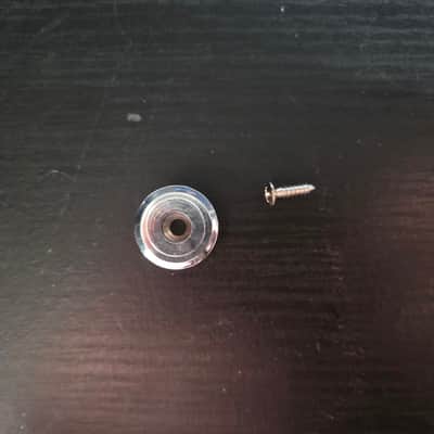 Fender Chrome Round Bass String Tree, Aged image 3