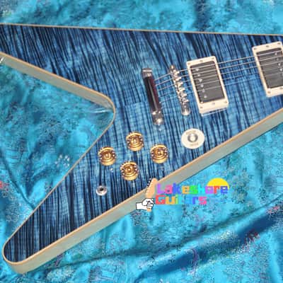 Gibson NAMM Flying V  Custom Shop From Japan 2017 Trans Blue image 1