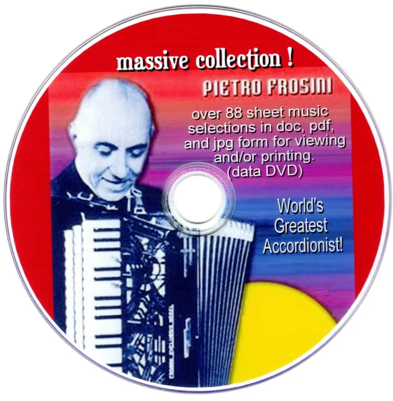 Pietro Frosini Massive Accordion Sheet Music DVD WITH 88 Selections Knocky P{F-1 2026 image 1