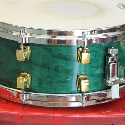 Yamaha Maple Custom Torquoise snare 14x5.5 image 6