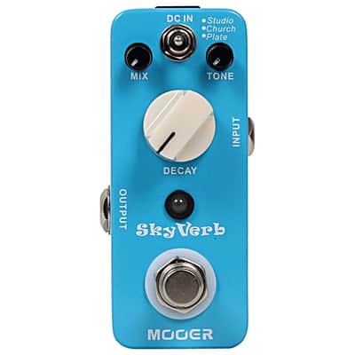 Mooer Skyverb Digital Reverb Micro Guitar Effects Pedal Blue image 1