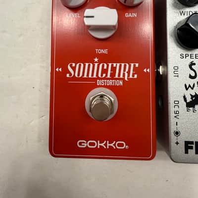 Gokko Sonic Fire Distortion + Caline So What Flanger Guitar Effect Pedal Lot image 2