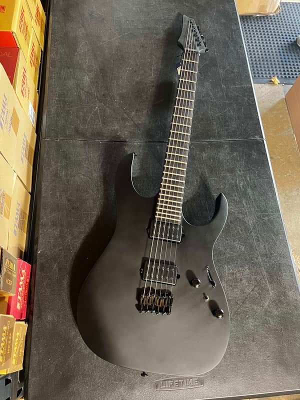 (MINT) Ibanez RGRTB621-BKF Iron Label - Flat Black image 1