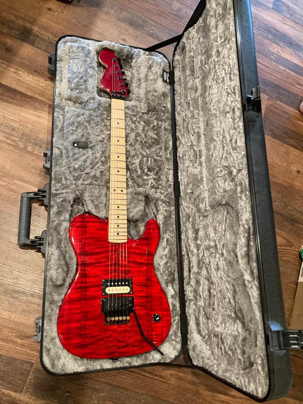 Warmoth Super tele Transparent red image 1