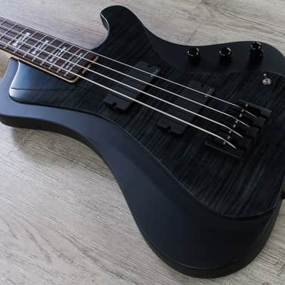 ESP LTD JC-4FM John Campbell Bass Guitar Flamed Maple EMG See Thru Black Satin image 1