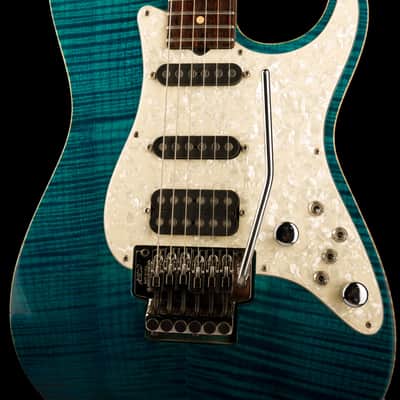 Pre Owned 1991 Tom Anderson Drop Top HSS Flametop Translucent Blue With Case image 6
