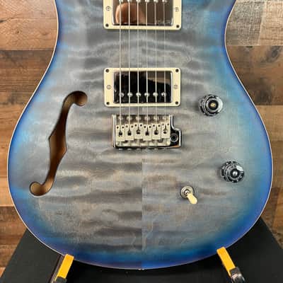 PRS CE 24 Semi-Hollow, Satin Faded Grey Black Blue Burst, Ebony, 372 image 7