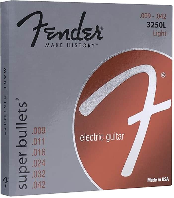 Fender Super Bullet Strings, Nickel Plated Steel, Bullet End, 3250L Gauges .009-.042, (6) 2016 image 2