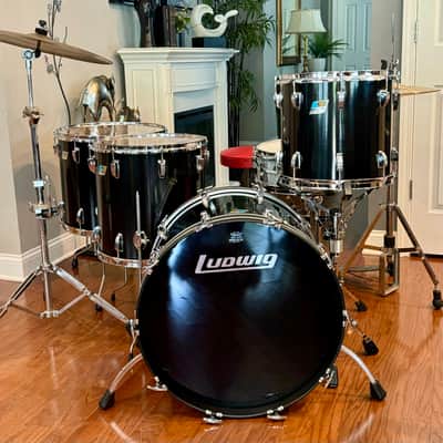 Ludwig Classic maple 22/18/16/13 black cortex 70s image 2