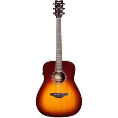 Yamaha FG-TA TransAcoustic Dreadnought Acoustic-Electric Guitar w/ Chorus and Reverb - Brown Sunburst image 2