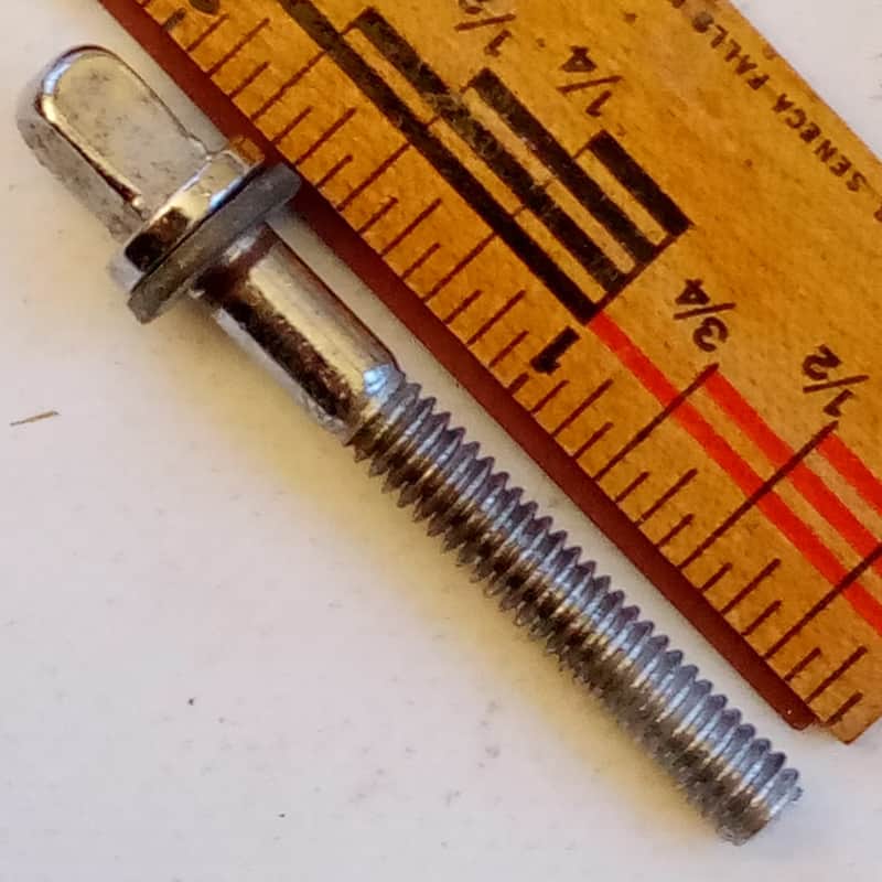 Gretsch? 1+ 1 11/16"T-Rod Snare/Tom Drum 12-24 Tension-Lug-Screw 60s Round Badge image 1
