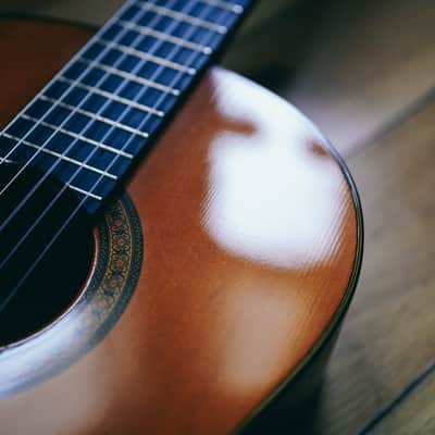 1970s Yamaha C-150 – Made in Japan | Vintage Amber Finish | Excellent Condition | Mature Classical Tone image 9