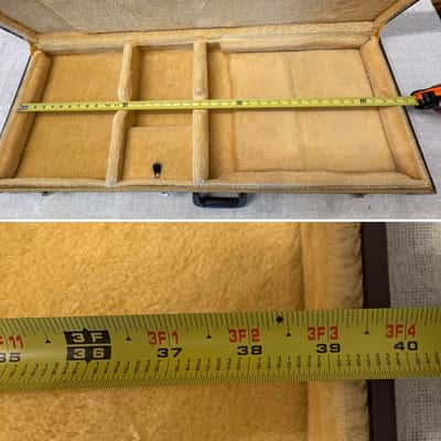 1999 Danelectro Tweed Hardshell Case + Key Yellow Plush Interior Out of Production Fits U1 / U2 / U3 / DC Models & More image 16