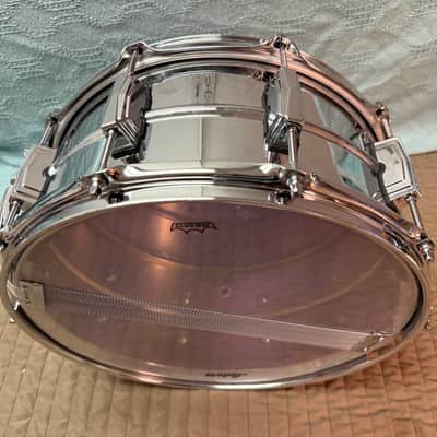 Ludwig. Supraphonic Lm 402 6.5 x 14” snare drum excellent USA top seller image 11