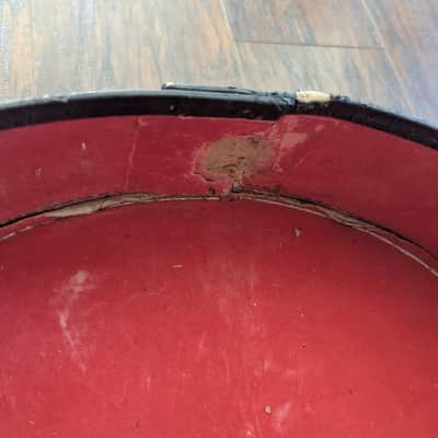 1963-65 Gibson SG Jr. Guitar Chipboard Case - Red Felt Lined, Original image 17