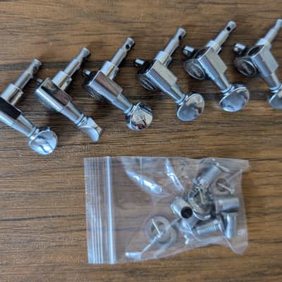 10mm 6 in Line Right Handed Electric Guitar Tuners Small Buttons image 1