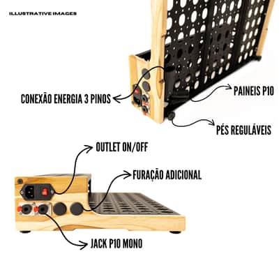 Pedalboard VTX 12x16 With Softcase Luxury - Natural Teak - with Riser - Hands Custom image 14