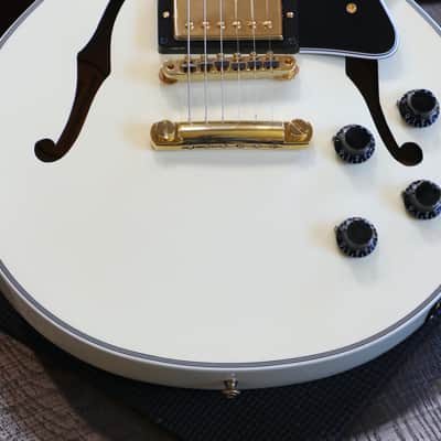 2017 Gibson Custom Alex Lifeson Limited Edition ES-Les Paul Custom #57 of 200 Semi-Hollow Electric Guitar Classic White + COA OHSC image 6