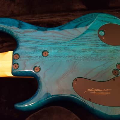 Dingwall Zebra-1 6 String Electric Bass Sheldon Dingwall 2002 - Whalepool Blue image 3