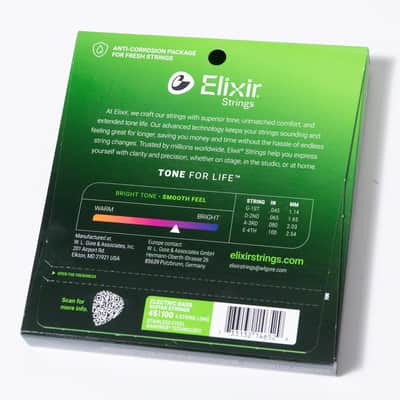 【new】Elixir / NANOWEB Light / Long Scale / Stainless / 4st Bass / #14652 / 045-100【GIB Yokohama】【price included SHIPPING & IMPORT TAX & VAT】 image 2