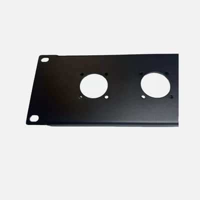 LASE 2U Space Black Heavy Rack Panel w/ 6 Large "G" SpeakOn Cut Outs for NL8 or NL4 image 2