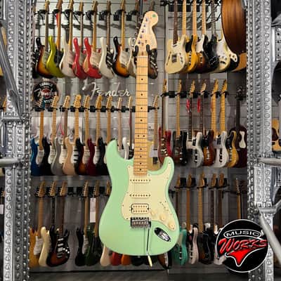 Fender   Stratocaster American Performer Satin Surf Green Hss image 2