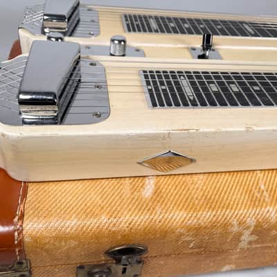 Circa 1955 Fender Dual 6 Professional Three Leg Steel Guitar w/OHSC image 16