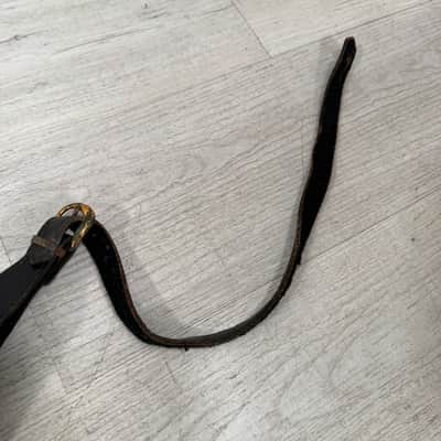 Gretsch Vintage Leather Guitar Strap - Black image 9
