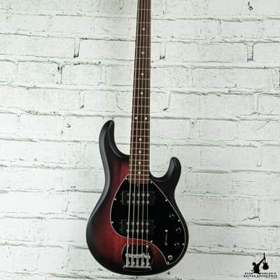 Sterling by Music Man StingRay Ray5HH Limited-Edition 5-String Bass Guitar - Ruby Red Burst Satin (#3618) image 3