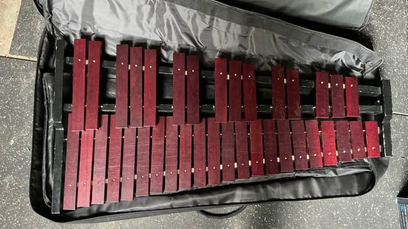 Stagg Xyloset 37 3 Octave Xylophone with with Mallets and Stand 2010s - Black/Natural image 1