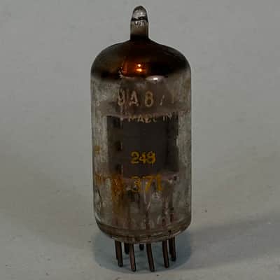 Vintage Amperex 9A8 PCF80 Made In Holland Gray Plate Halo Getter Tube! T530 image 3