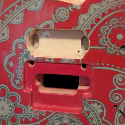 Hamer USA Diablo Electric Guitar Body Neck Project 1992 Pro Pink Paisley Metallic Refin image 3