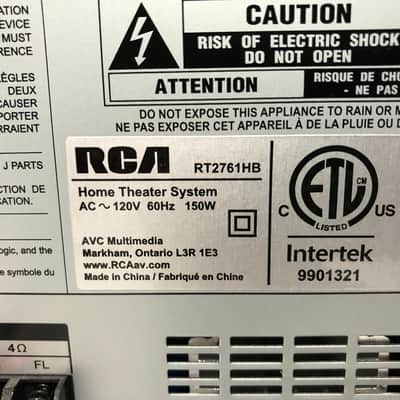 RCA RT-2761 Receiver HiFi Stereo HDMI Bluetooth 5.1 Channel Surround Sound AM/FM image 6