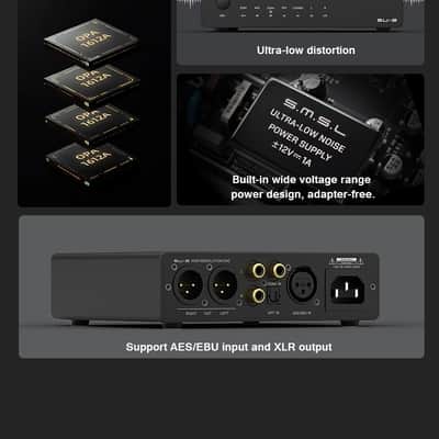 SMSL SU-2 Balanced AES/EBU DAC | ES9039Q2M Preamplifier, 130dB Ouputs image 7