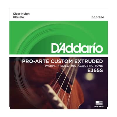 D'Addario EJ65S Pro-Arte Custom Extruded Ukulele, Soprano Ukulele Strings image 1